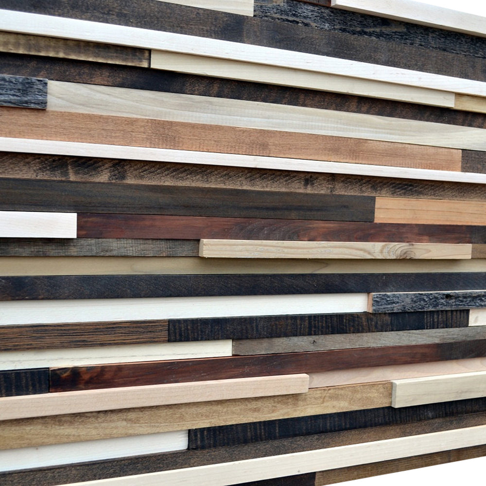 Modern Wood Headboard - Full Headboard - Reclaimed Wood Sculpture - 24x56 - Modern Textures