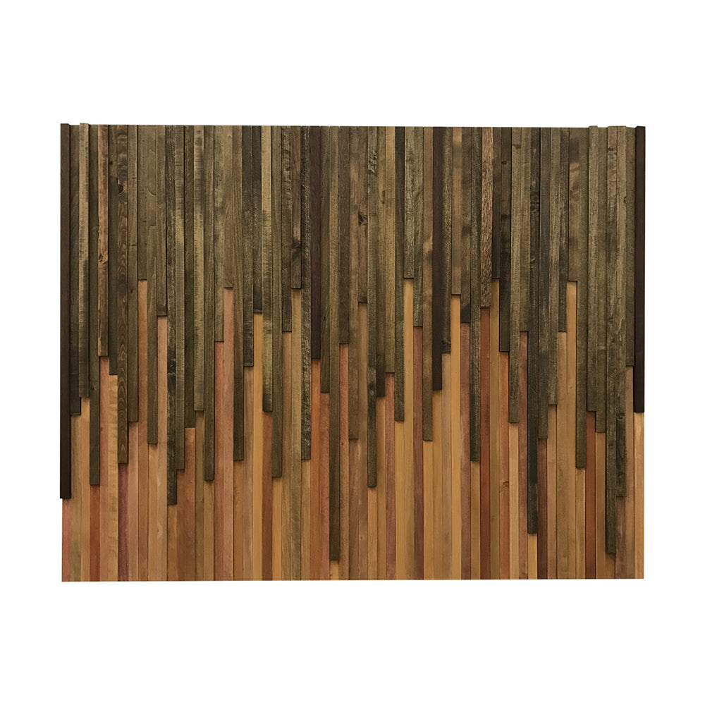 Wall Art - Wood Wall Art - Rustic Wood Sculpture Wall Installation 46X36 - Modern Textures