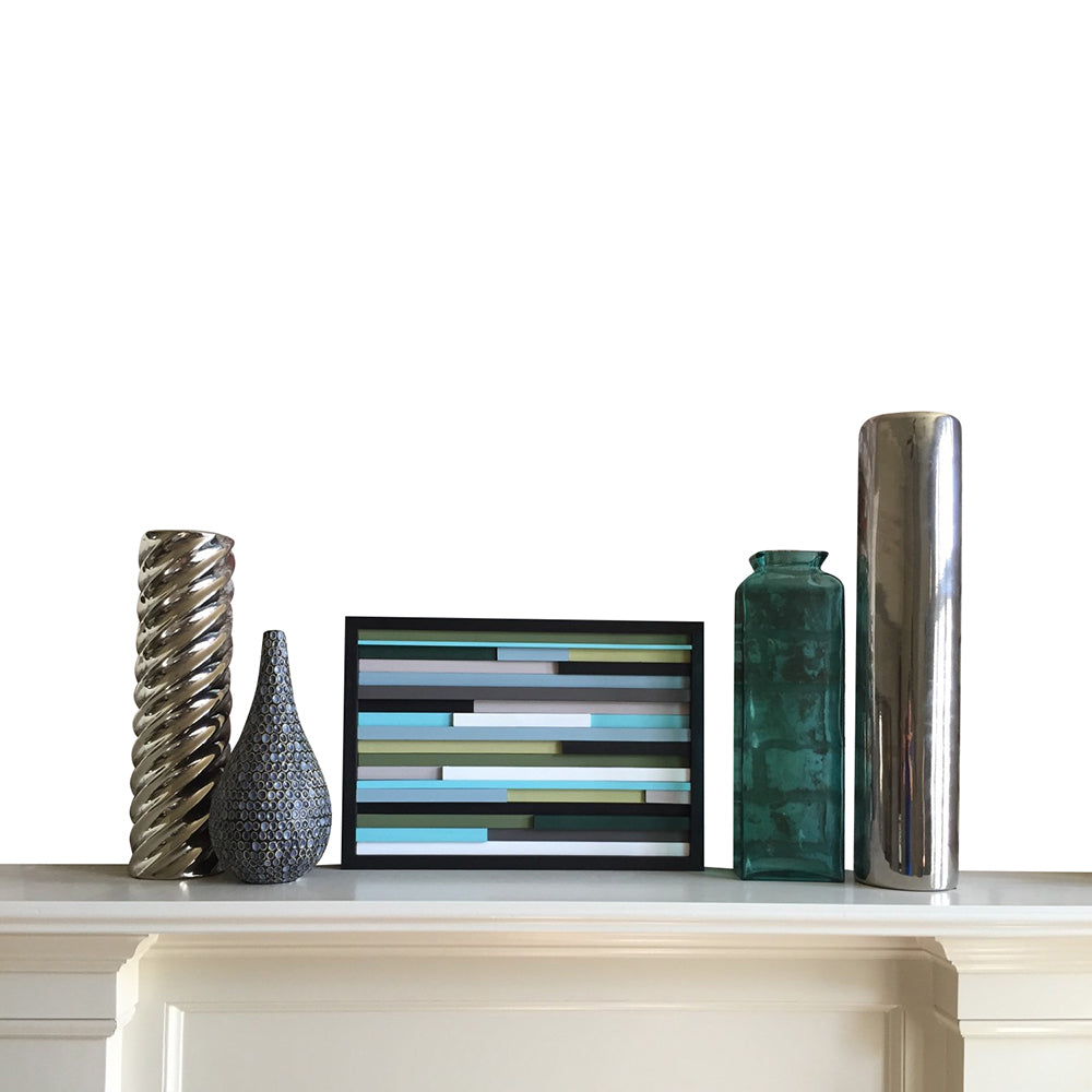 Wood Sculpture Wall Art - Recycled Wood - 3D Art - 12x20 - Modern Textures