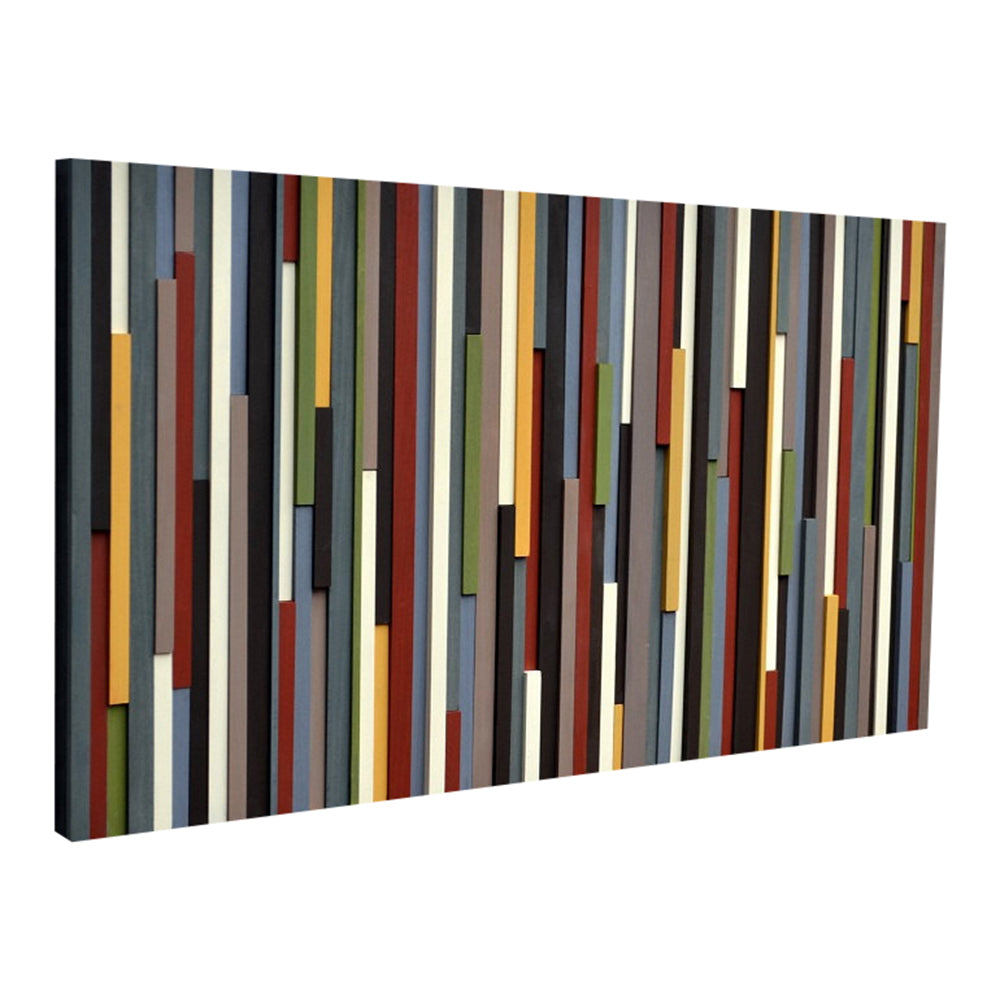 Wood Wall Art - Wood Sculpture - 3D Art - Abstract Painting on Wood - 24x48 - Modern Textures