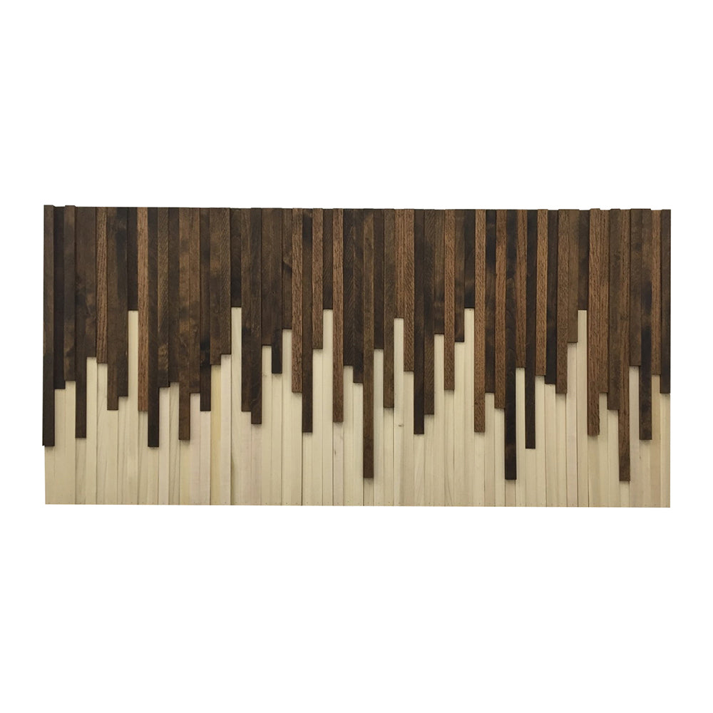 Wall Art - Wood Wall Art - Rustic Wood Sculpture Wall Installation 46X22 - Modern Textures
