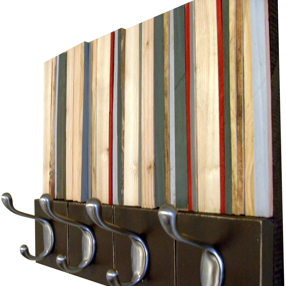 Coat Rack - Reclaimed Wood Coat Hanger - 14x11 - Modern Textures