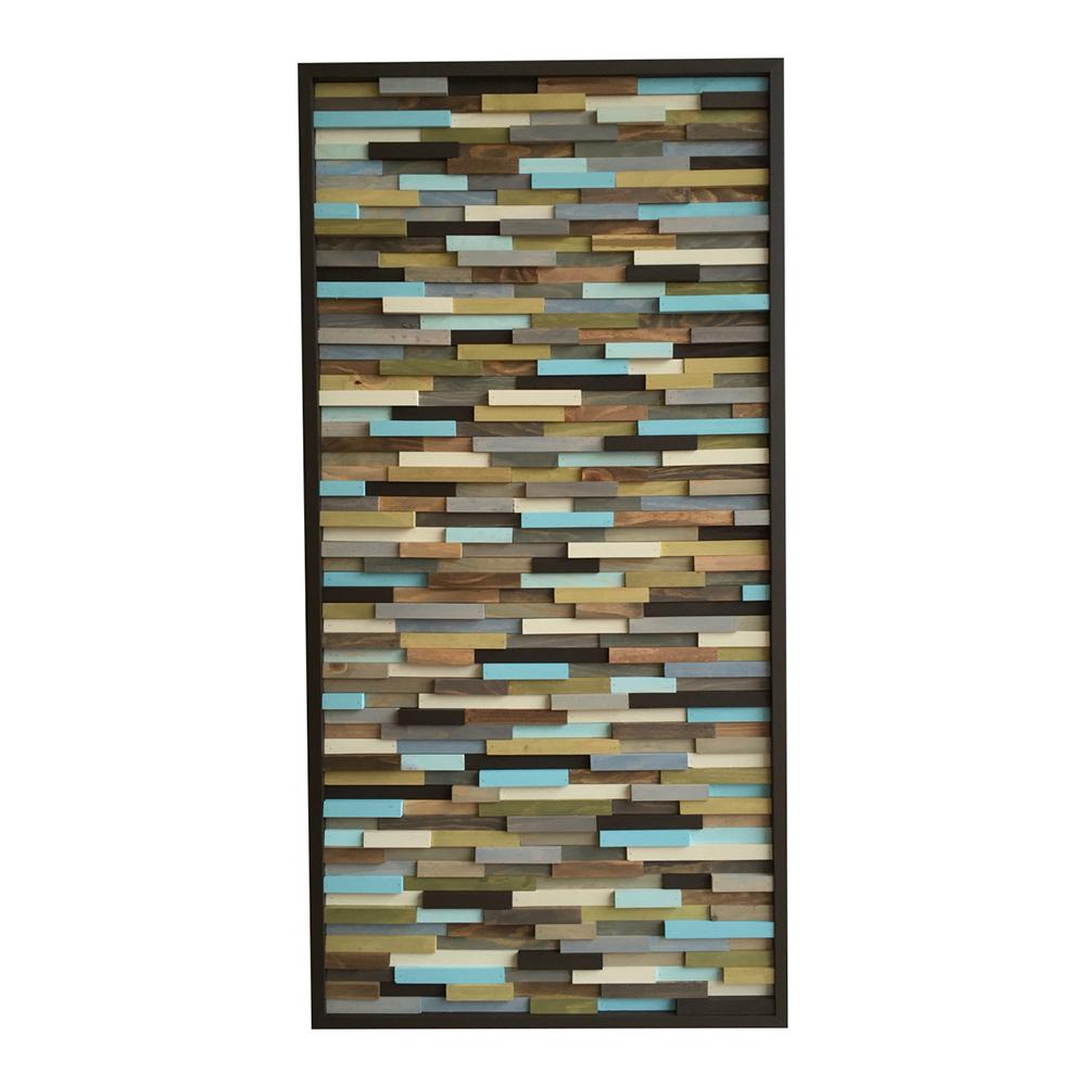 Modern Wall Art - Reclaimed Wood Art Sculpture - Abstract Wall Art- 24x48 - Modern Textures