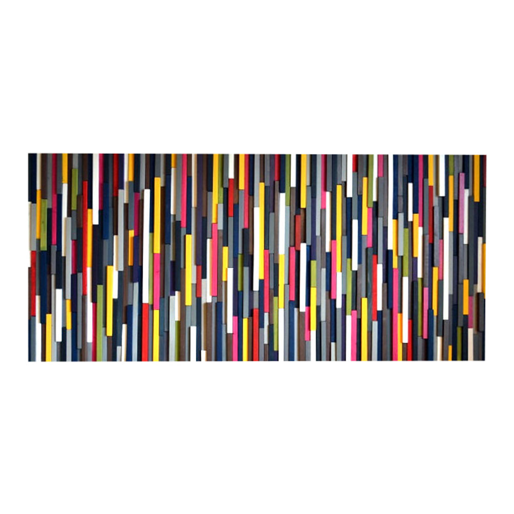 Modern Wood Sculpture Wall Art - Wood Artwork - 3D Artwork - 30X66 - Modern Textures