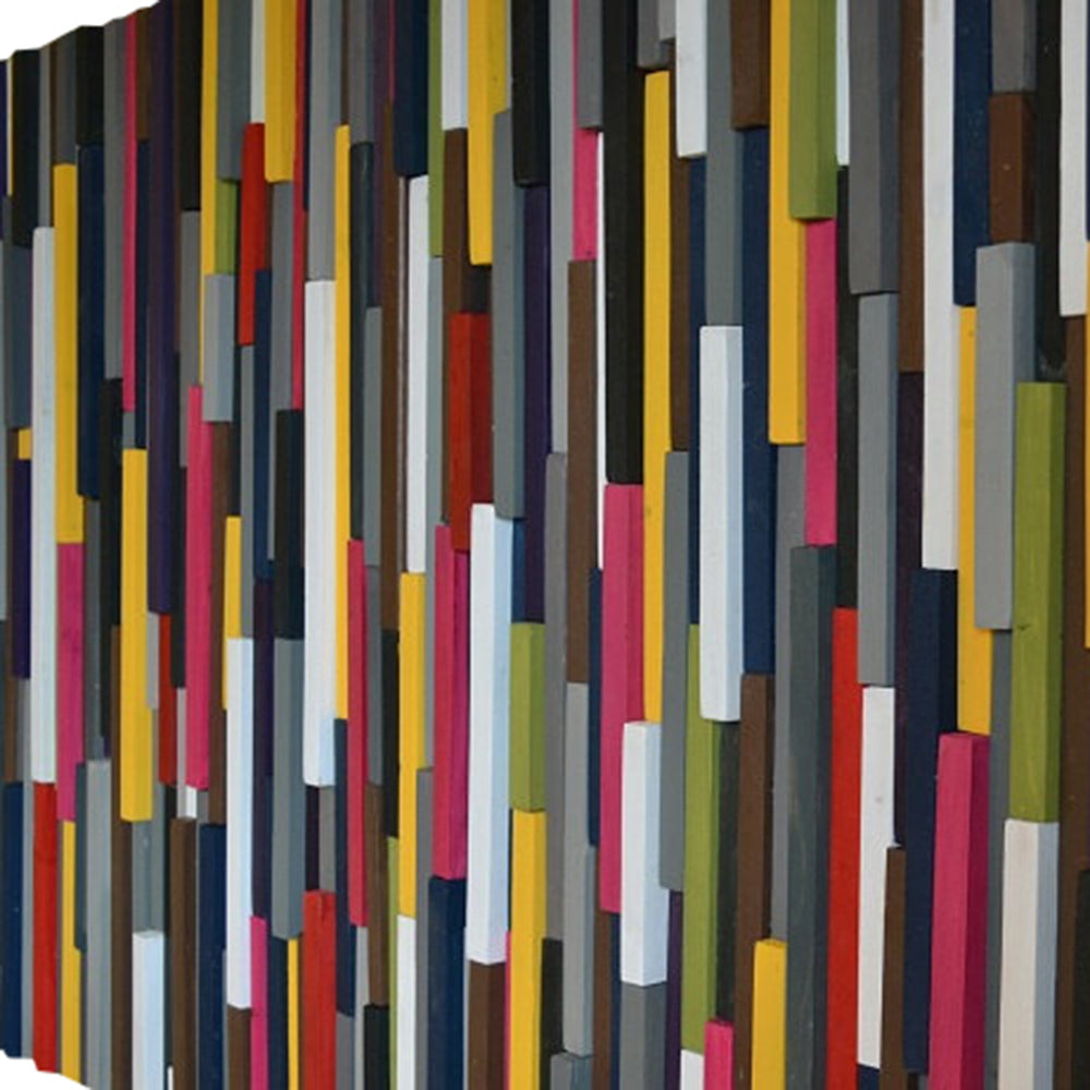 Modern Wood Sculpture Wall Art - 3D Art - Queen Headboard - 32 x 70 - Modern Textures