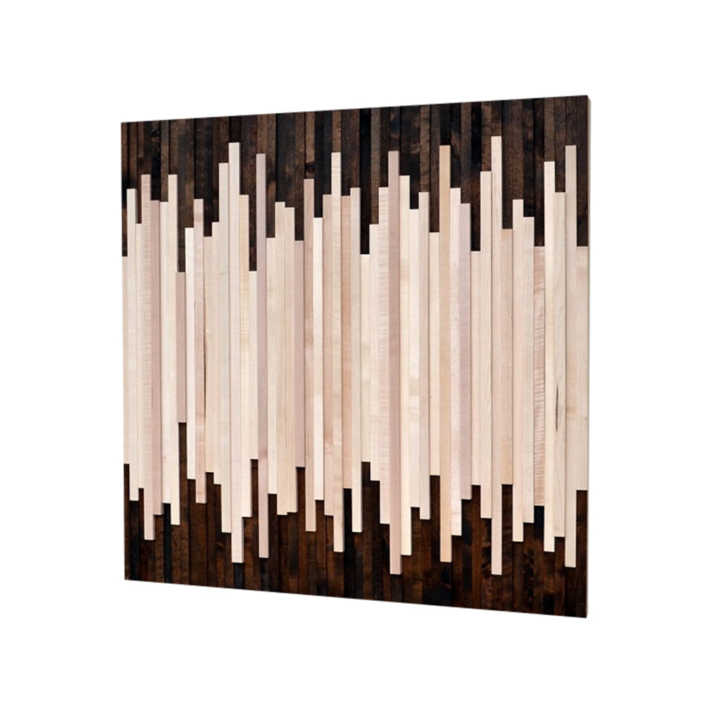 Wood Wall Art - Wood Art Sculpture Reclaimed Wood Art Wall Installation - 36x36 - Modern Textures