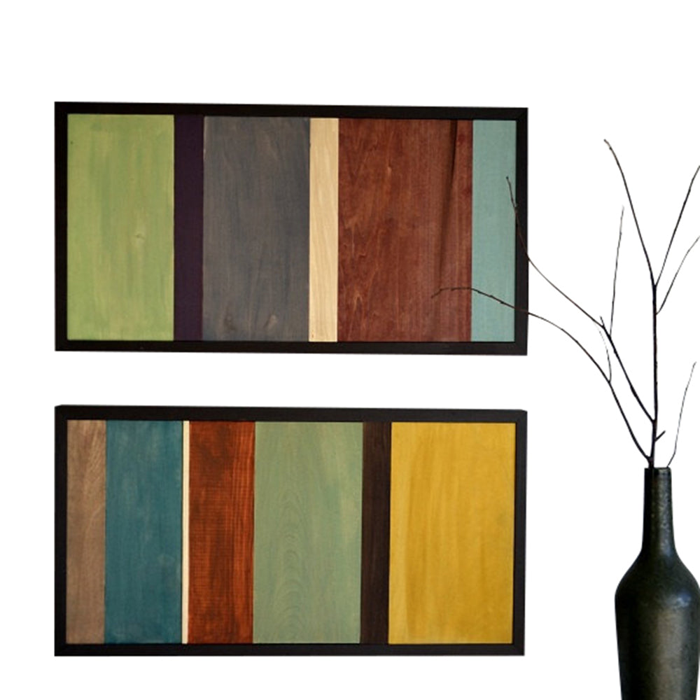 Wood Wall Art - Wood Art - Reclaimed Wood Art - Color Block Collection - 12x24 set - Modern Textures