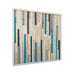 Wood Sculpture Wall Art - 3D Art- 24x24- White and turquoise - Modern Textures