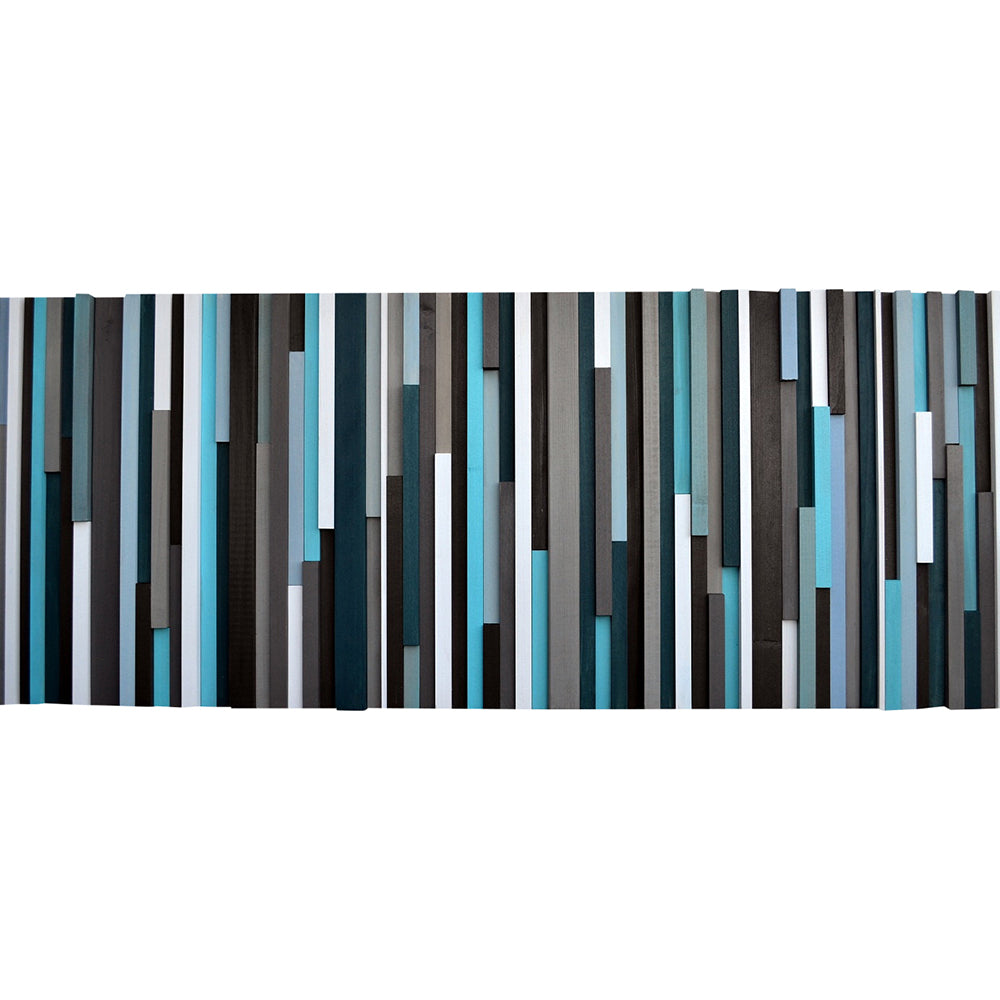 Wood Wall Art - Reclaimed Wood Art - 3D - Wall Art Sculpture 20X60 - Modern Textures