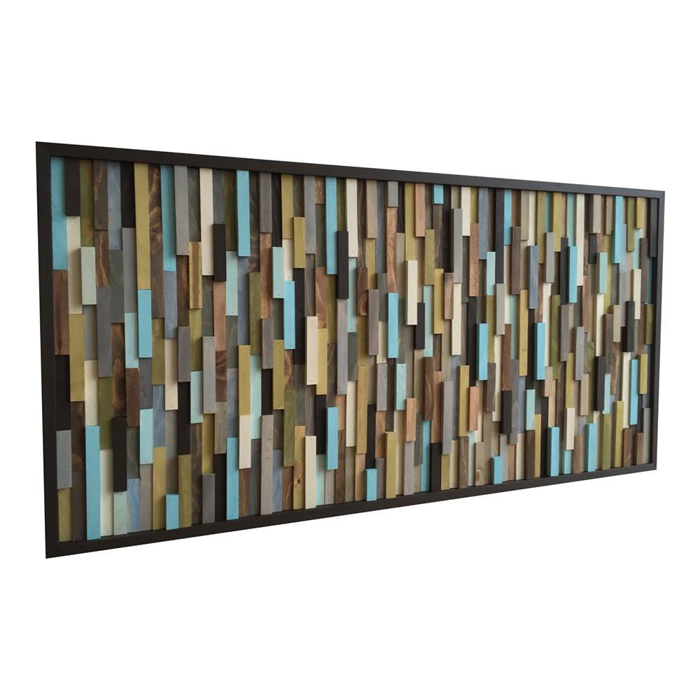Modern Wall Art - Reclaimed Wood Art Sculpture - Abstract Wall Art- 24x48 - Modern Textures
