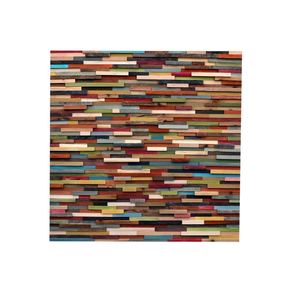 Wood Wall Art - Reclaimed Wood Art Sculpture - Modern Wall 3D Art - 40x40 - Modern Textures