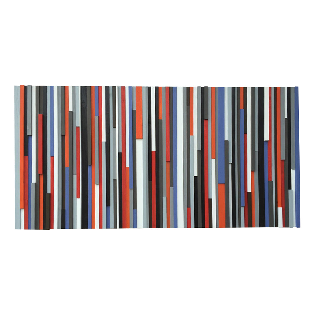 Queen Headboard - Wood Wall Art - Reclaimed Wood Art - Wood Sculpture - 60x30 - Modern Textures