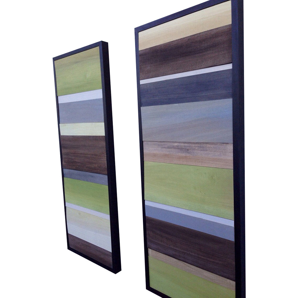 Wood Wall Art - Wood Art - Reclaimed Wood Art - Color Block Collection - 16x40 set - Modern Textures