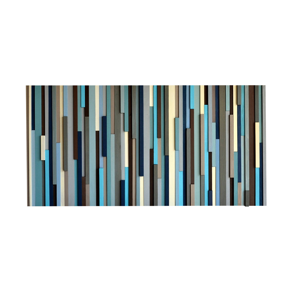 Wood Sculpture Wall Art - 3D Art - Wall Sculpture - 24 x 48 - Modern Textures