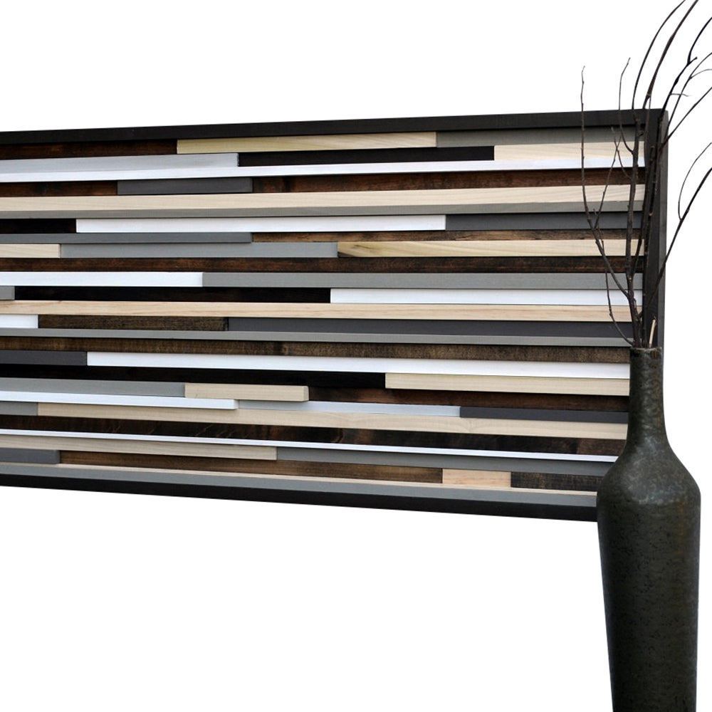 Wood Wall Art - Reclaimed Wood Art Sculpture - Modern Wall Art/Abstract Painting on Wood 18x46 - Modern Textures