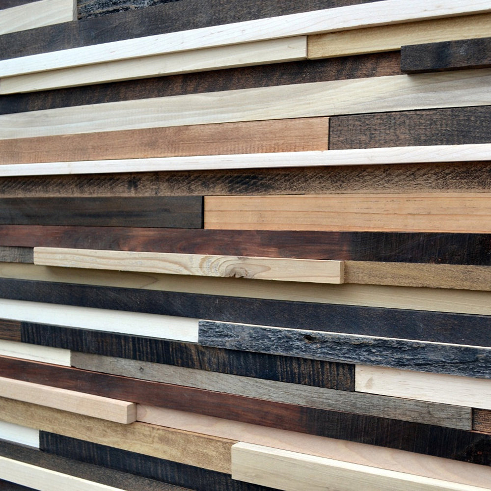 Modern Wood Headboard - Full Headboard - Reclaimed Wood Sculpture - 24x56 - Modern Textures