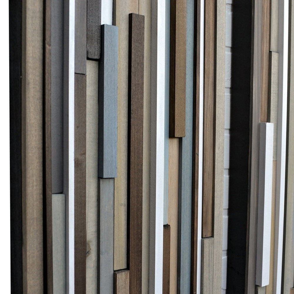Wood Wall Art - Wood Art - Reclaimed Wood Art - 12x36 Set - Earthy Neutrals - Modern Textures