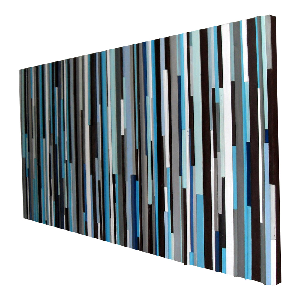 Wood Wall Art - Wood Art -Reclaimed Wood Art - Queen or King Headboard 36 x 72 - Modern Textures
