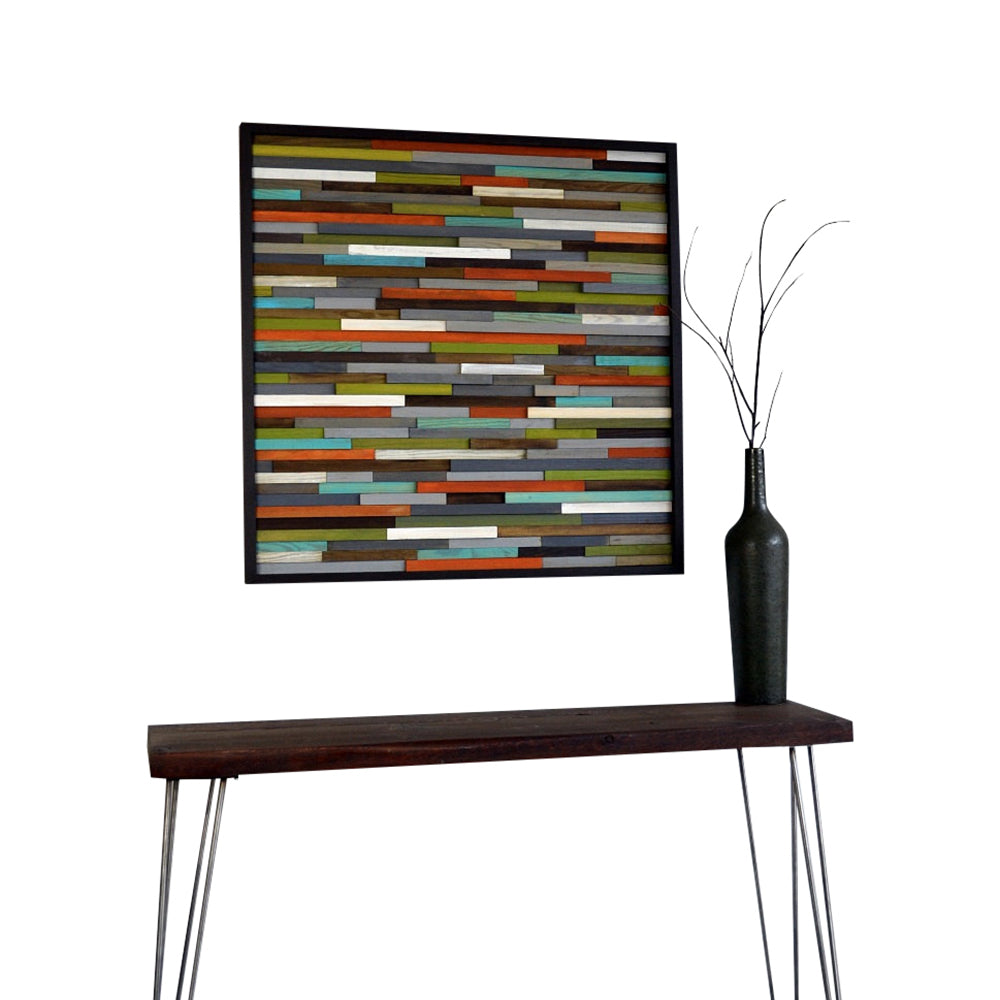 Wood Wall Art - Reclaimed Wood - Abstract Sculpture - 3D Art - 30x30 - Modern Textures