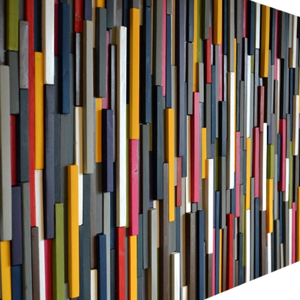 Modern Wood Sculpture Wall Art - Wood Artwork - 3D Artwork - 30X66 - Modern Textures