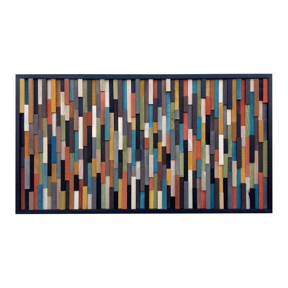 Wood Wall Art - Wood Art Sculpture - Reclaimed Wood Art - Modern Wall Art/Abstract Painting on Wood - 24x48 - Modern Textures