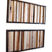 Wood Wall Art/Sculpture Wall Art - 8 x 16 - Framed Set - Modern Textures