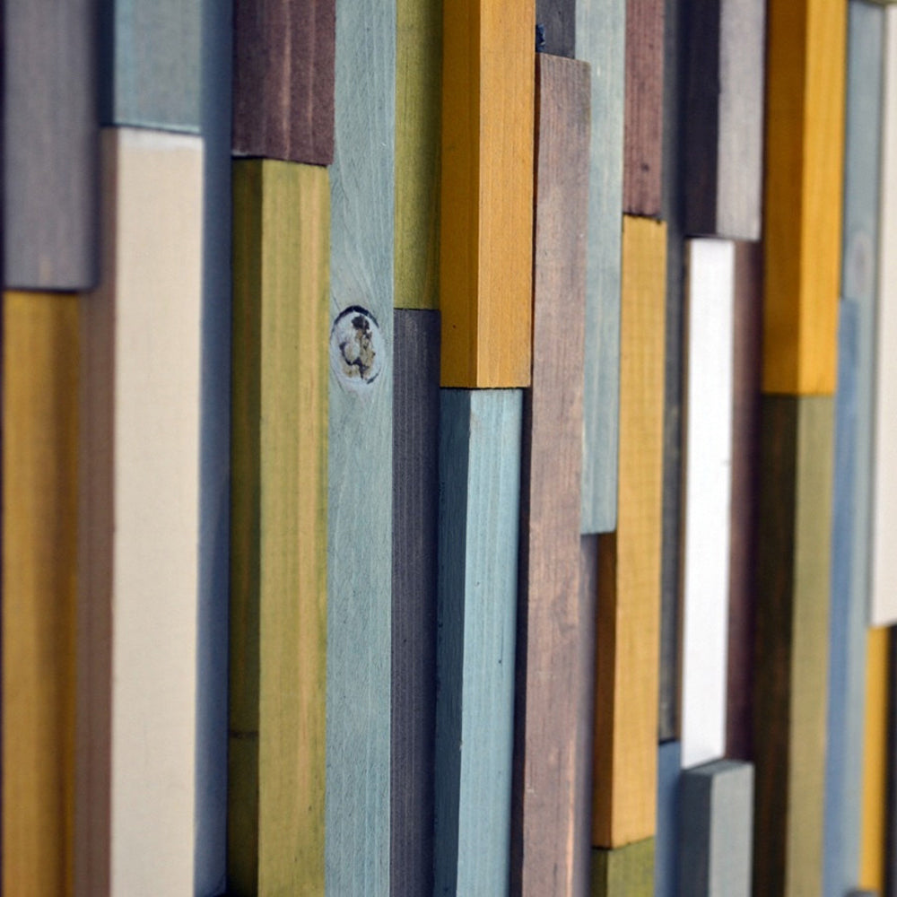 Wood Wall Art - Wall Sculpture - 3D Art - 24x48 - Modern Textures