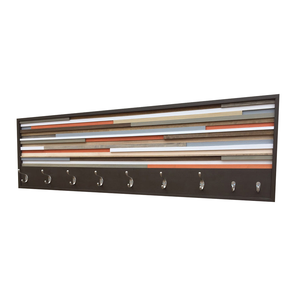 Wood Wall Art - Wood Art - Reclaimed Wall Art - Coat Rack 60x18 - Modern Textures