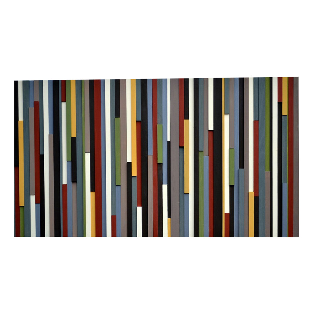 Wood Wall Art - Wood Sculpture - 3D Art - Abstract Painting on Wood - 24x48 - Modern Textures