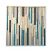 Wood Sculpture Wall Art - 3D Art- 24x24- White and turquoise - Modern Textures