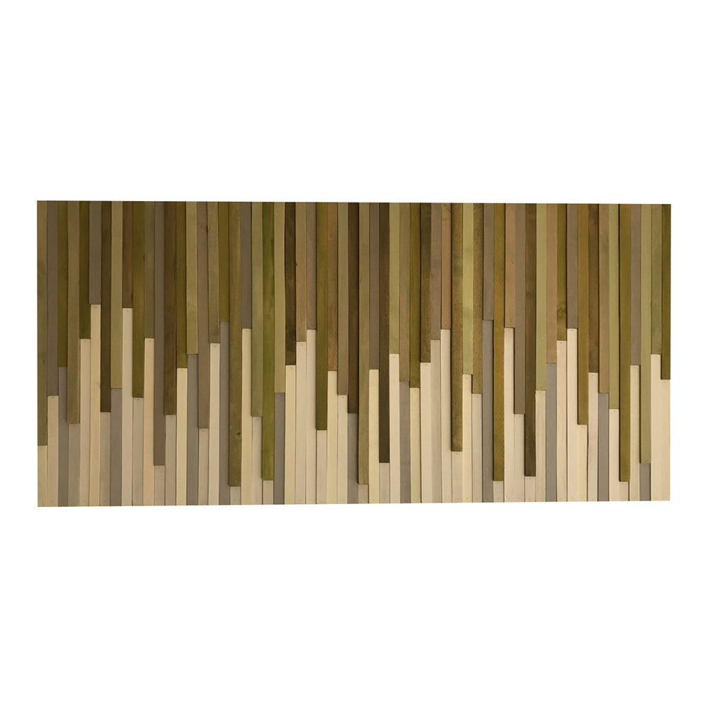 Wall Art - Wood Wall Art - Rustic Wood Sculpture Wall Installation 46X22 - Modern Textures