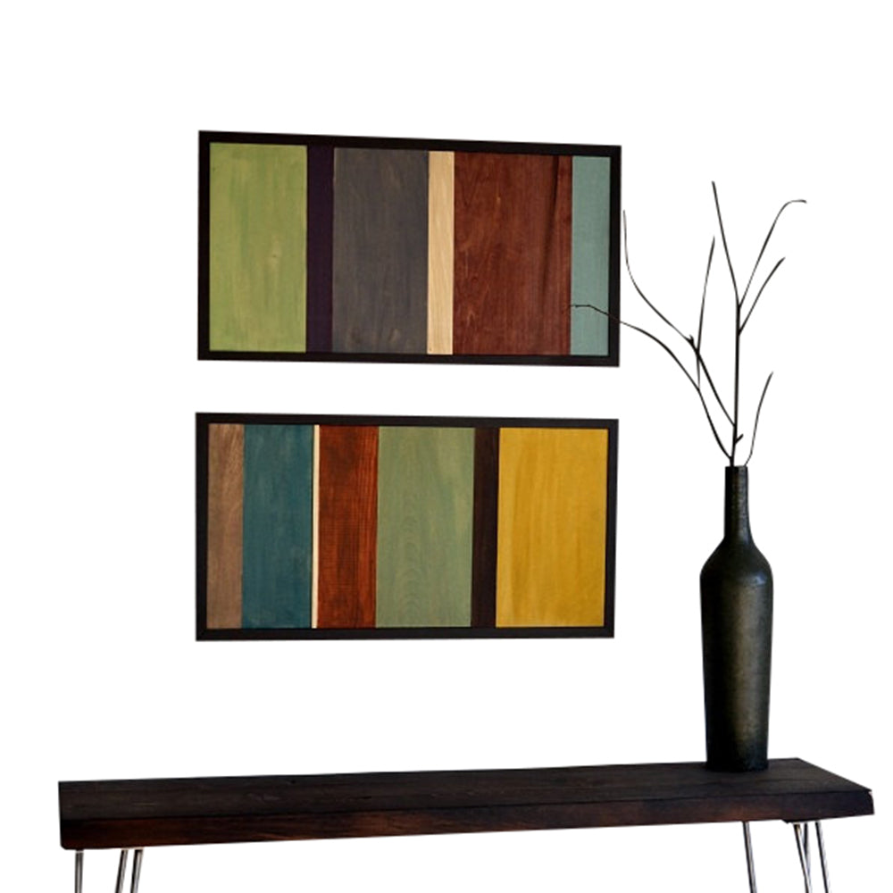 Wood Wall Art - Wood Art - Reclaimed Wood Art - Color Block Collection - 12x24 set - Modern Textures
