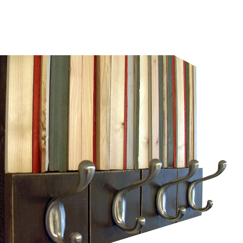 Coat Rack - Reclaimed Wood Coat Hanger - 14x11 - Modern Textures