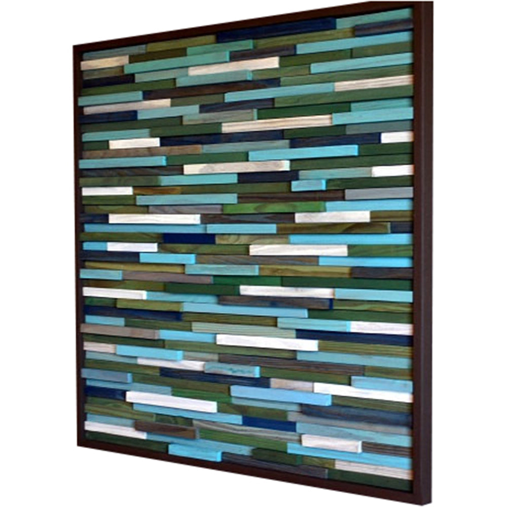 Wood Wall Art - Wood Art - Reclaimed Wood Art - Sculpture Wall Installation - 30x30 - Modern Textures