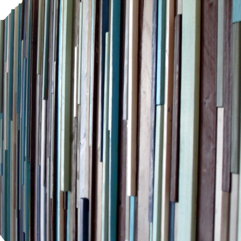 Wood Wall Art - Wood Art -Reclaimed Wood Art - Queen or King Headboard 36 x 72 - Modern Textures