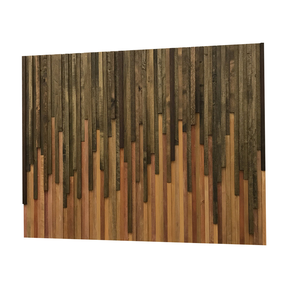 Wall Art - Wood Wall Art - Rustic Wood Sculpture Wall Installation 46X36 - Modern Textures