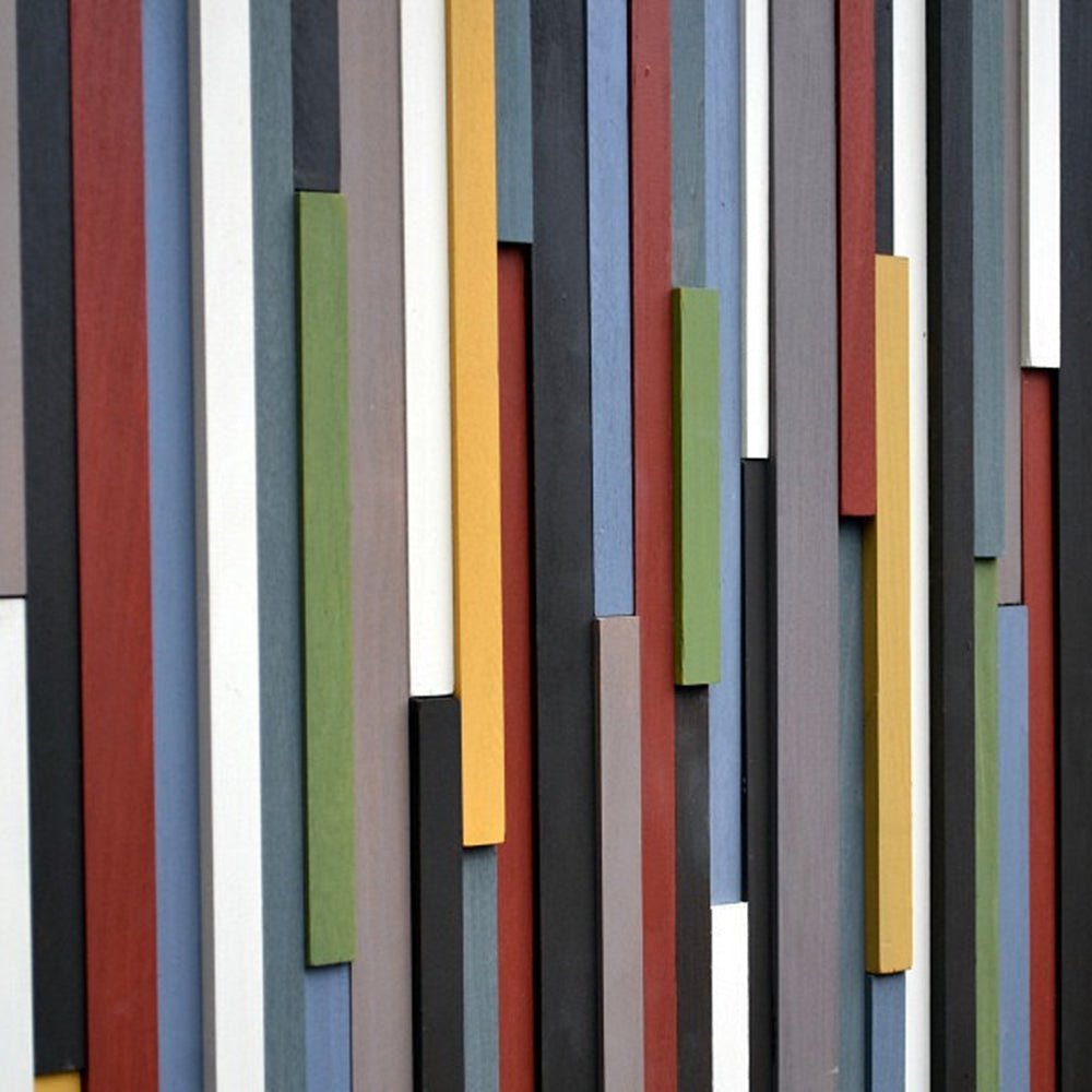 Wood Wall Art - Wood Sculpture - 3D Art - Abstract Painting on Wood - 24x48 - Modern Textures