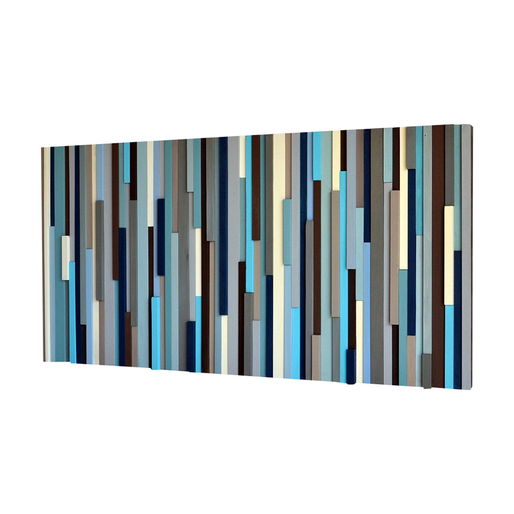 Wood Sculpture Wall Art - 3D Art - Wall Sculpture - 24 x 48 - Modern Textures