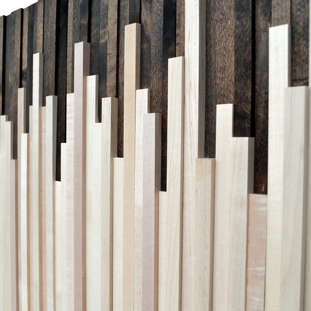 Wood Wall Art - Wood Art Sculpture Reclaimed Wood Art Wall Installation - 36x36 - Modern Textures