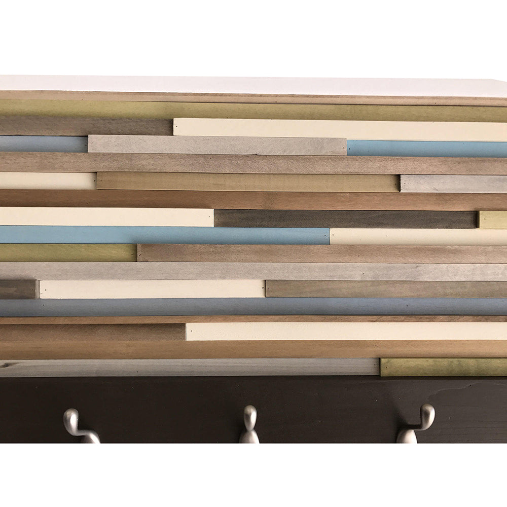 Coat Rack - Wood Wall Art - Wood Art - Reclaimed Wall Art 18X30 - Modern Textures