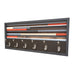 Coat Rack with Hooks - Key/Umbrella Hanger - Wood Wall Art 12x27 - Modern Textures