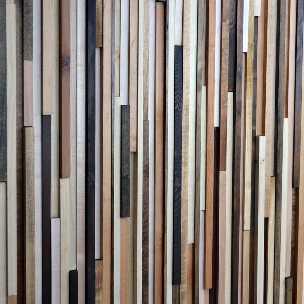 Wood Wall Art - 3D Art - Sculpture King Headboard - 36 x 78 - Modern Textures