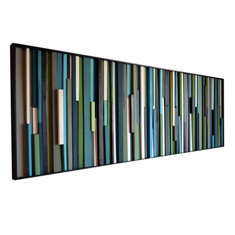 Wood Wall Art - 3D art - Modern Wood Sculpture - 15x38 - Modern Textures