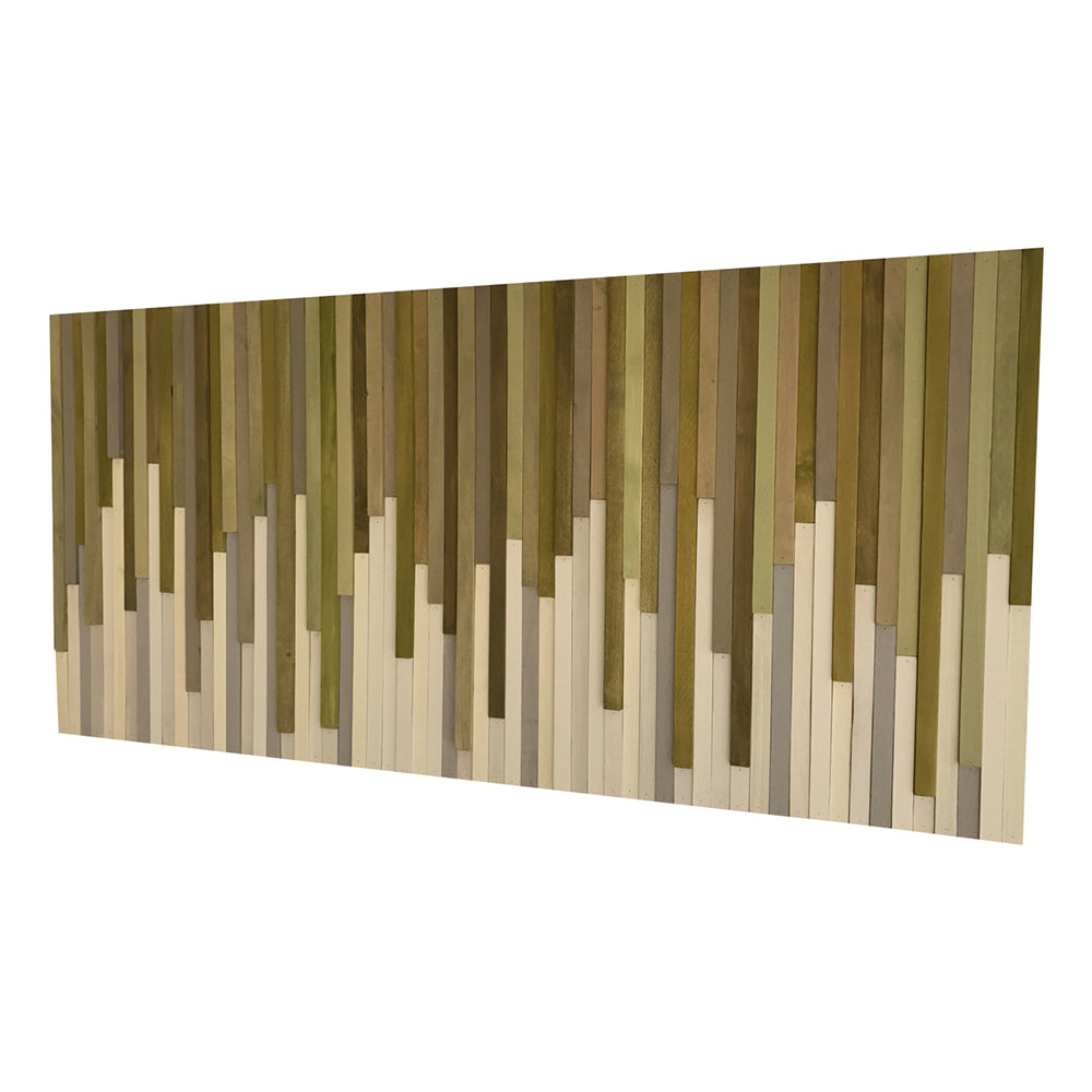 Wall Art - Wood Wall Art - Rustic Wood Sculpture Wall Installation 46X22 - Modern Textures