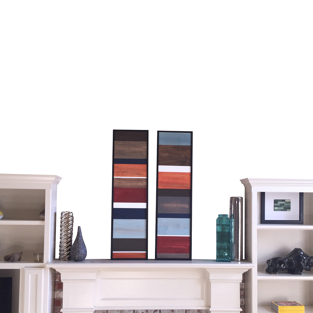 Wood Wall Art - Wood Art - Reclaimed Wood Art - Color Block Collection - 16x40 set - Modern Textures