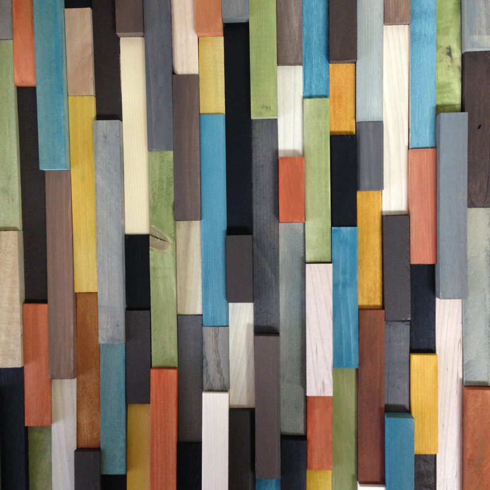 Wood Wall Art - Wood Art Sculpture - Reclaimed Wood Art - Modern Wall Art/Abstract Painting on Wood - 24x48 - Modern Textures