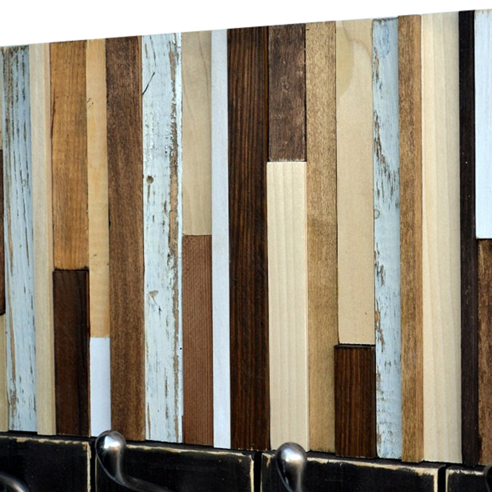 Coat Rack - Hang Keys and Dog Leashes - Reclaimed wood coat rack - 14x11 - Modern Textures