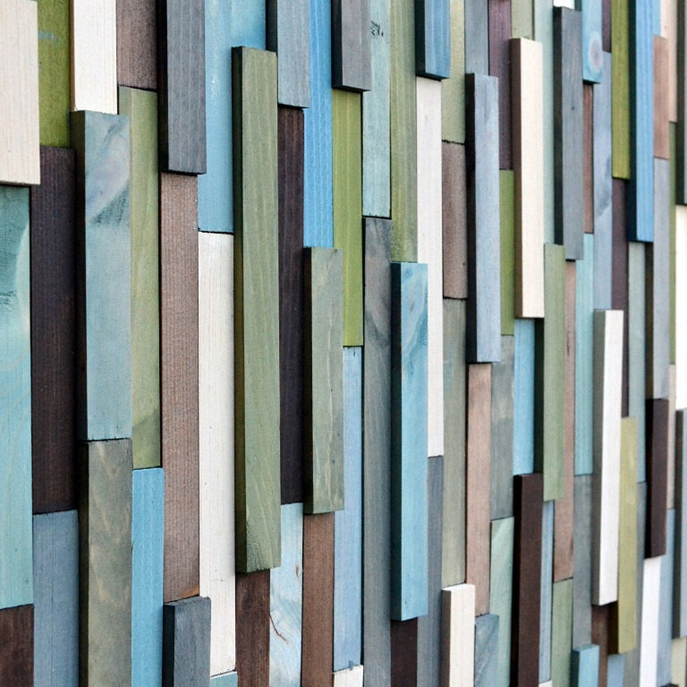 Headboard - Full Headboard - Wood Wall Art - 3D Art - 24x56 - Modern Textures