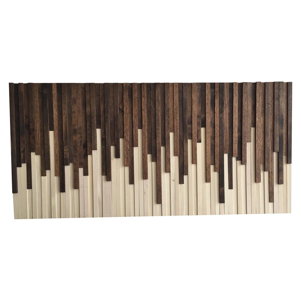 Wall Art - Wood Wall Art - Rustic Wood Sculpture Wall Installation 46X22 - Modern Textures