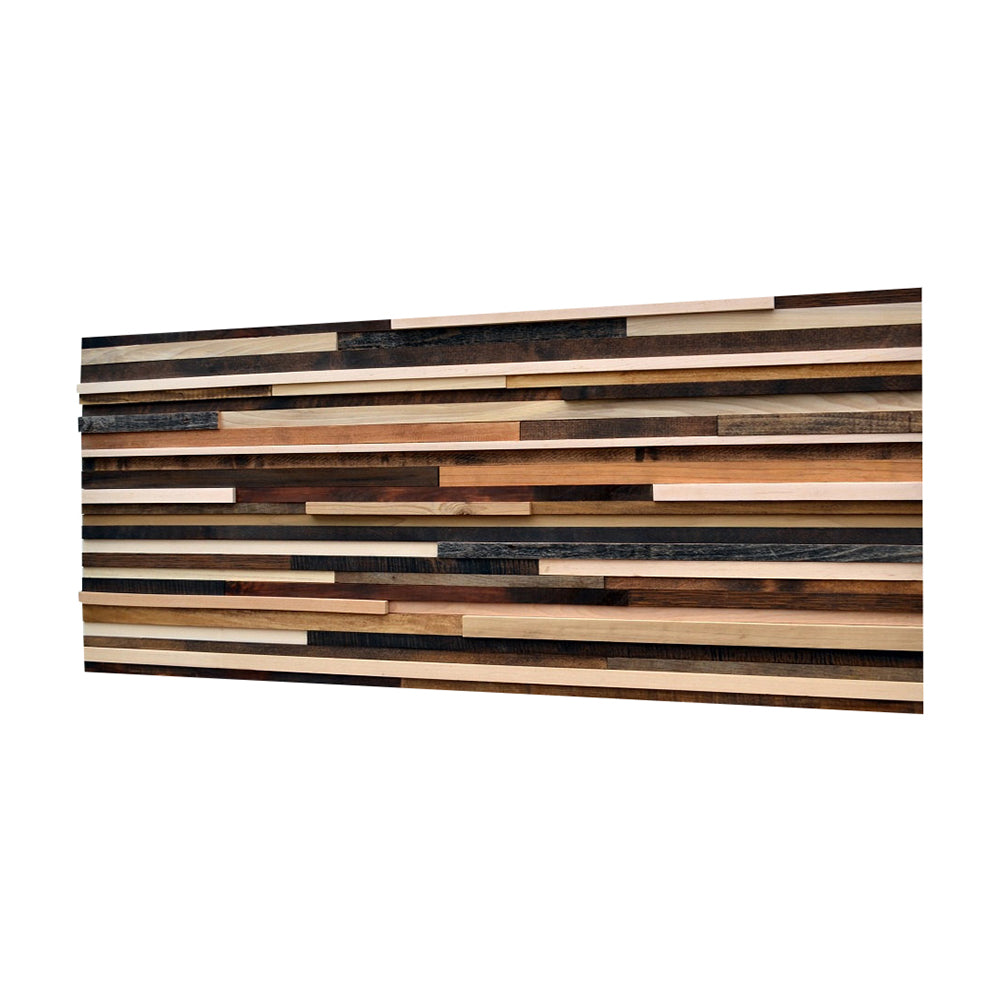Modern Wood Headboard - Full Headboard - Reclaimed Wood Sculpture - 24x56 - Modern Textures